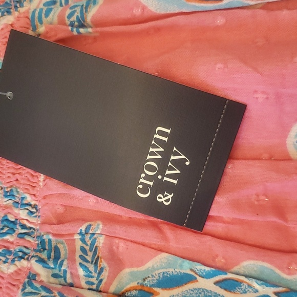 Crown & Ivy Kids Toddler Girl's Pink Pineapple Print Spring/Summer Dress - Picture 4 of 8